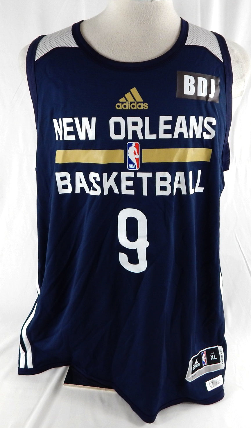 2015-16 New Orleans Pelicans Kahudi #9 Game Issued Navy Practice Jersey XL 381