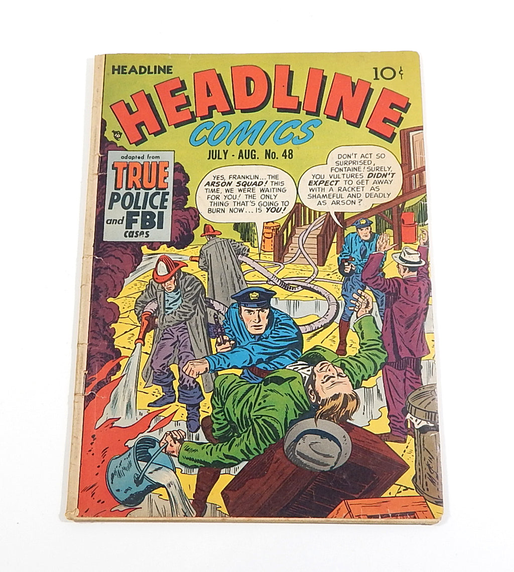 Headline Comics #48 Golden Age Comic 1951 Prize Publications VG Crime Suspense