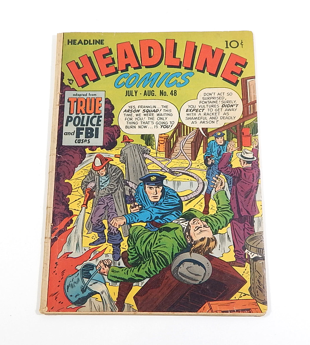 Headline Comics #48 Golden Age Comic 1951 Prize Publications VG Crime Suspense