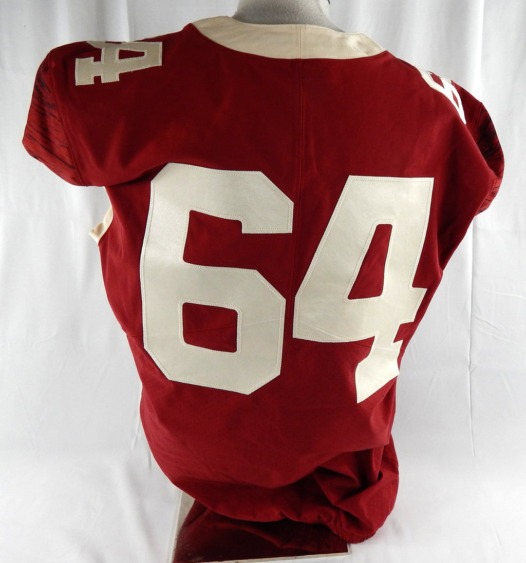 2018 Oklahoma Sooners #64 Game Used Crimson Red Jersey Alt NP Rem 48 234 Pic2
