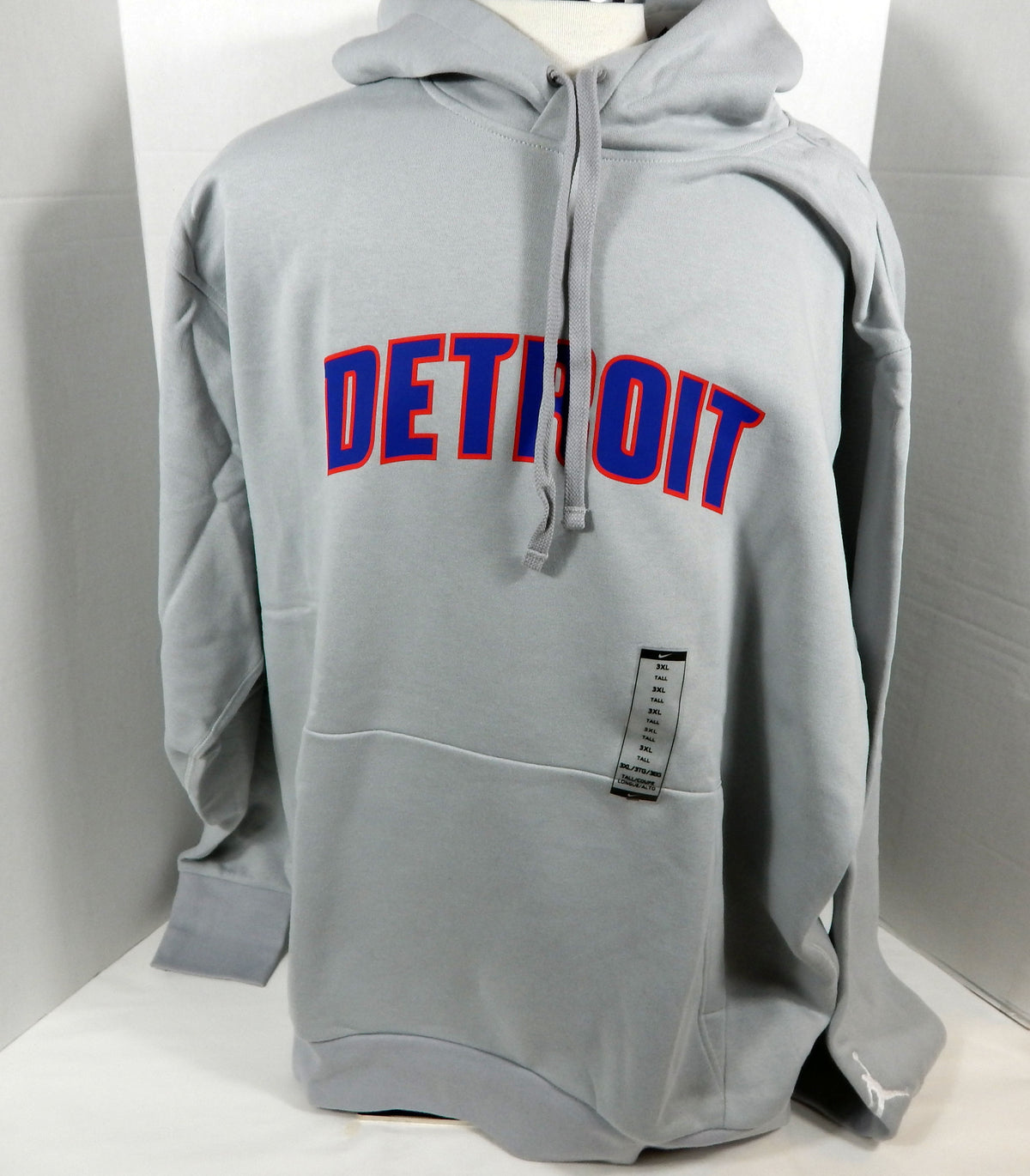 2020-21 Detroit Pistons Team Issued Grey Train Hoodie Sweatshirt Jordan 3XLT 9S