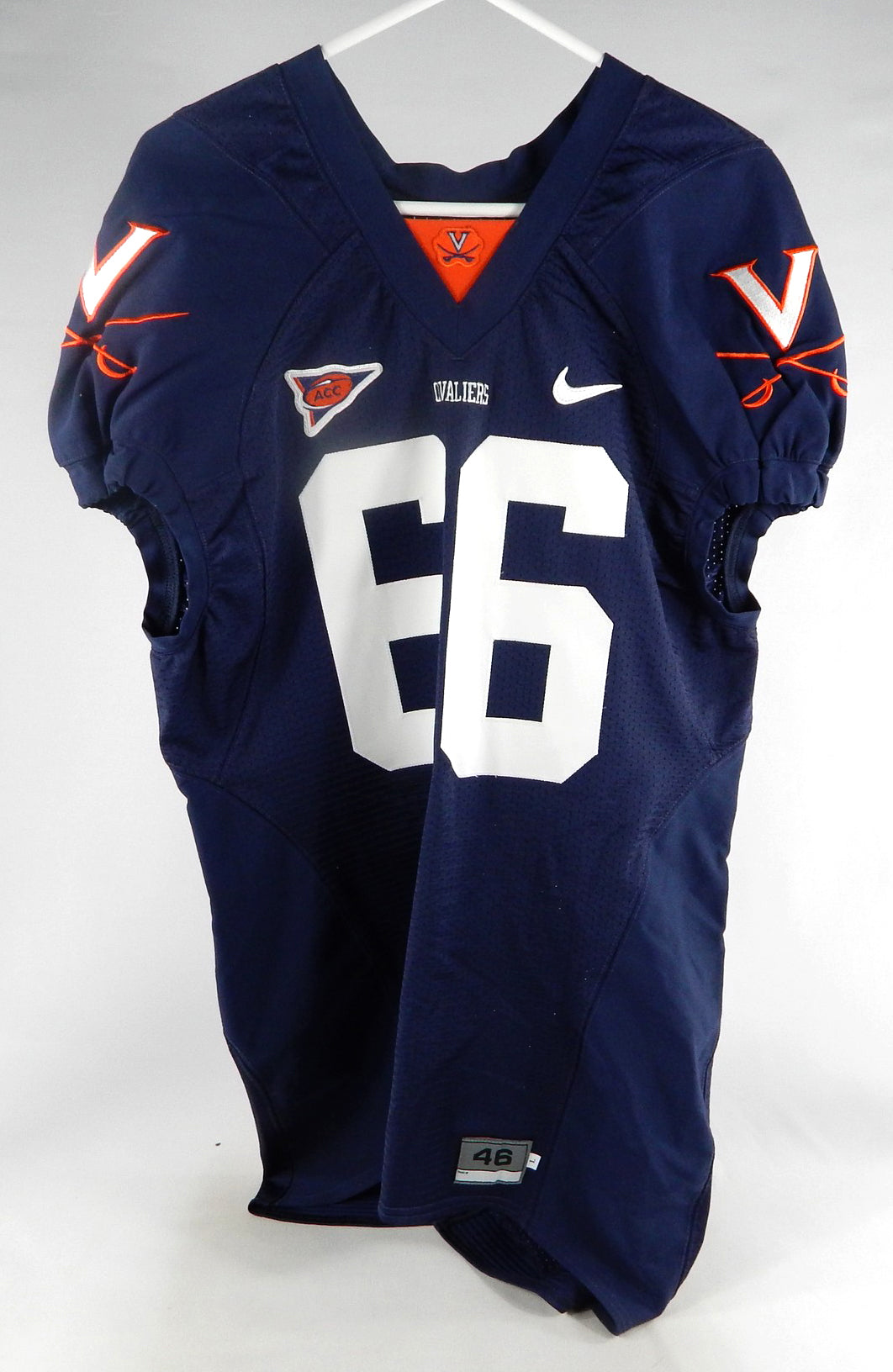 2006-09 Virginia Cavaliers #66 Game Issued Navy Jersey Name Plate Removed 46 075