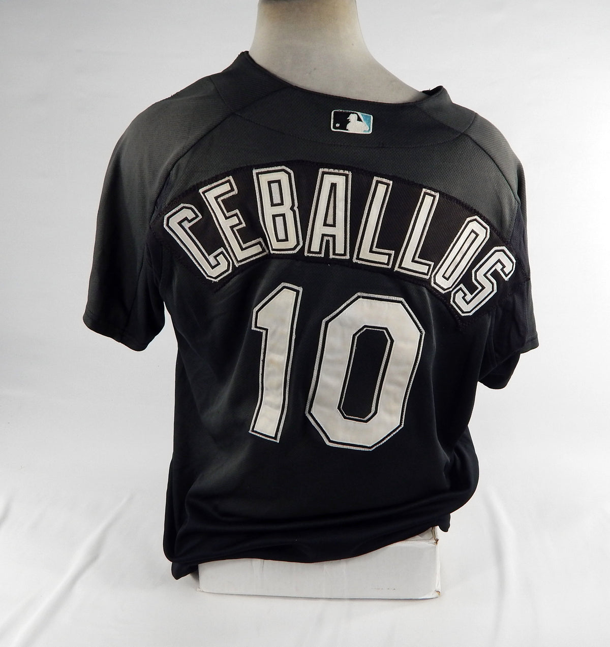 2003-06 Florida Marlins Caballos #10 Game Used Black Jersey ST BP XL DP72315