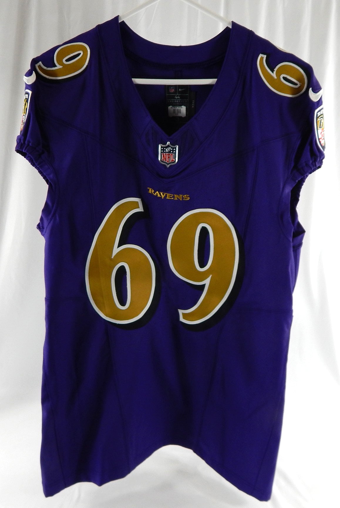 2024 Baltimore Ravens Josh Tupou #69 Game Issued Purple Jersey Color Rush 44 2