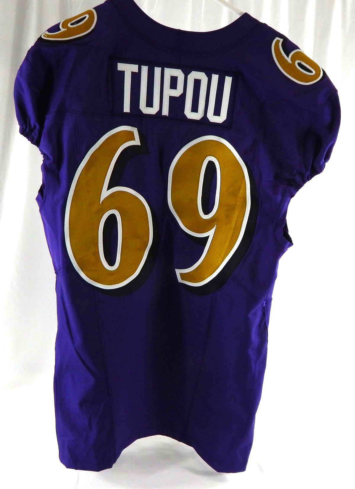 2024 Baltimore Ravens Josh Tupou #69 Game Issued Purple Jersey Color Rush 44 2 Pic2