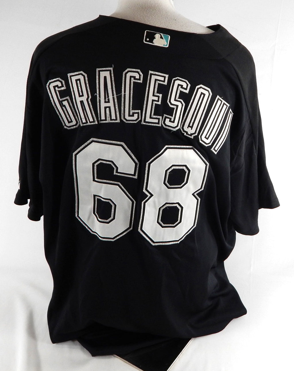 2004 Miami Marlins Frank Gracesqui #68 Game Used Black Jersey BP ST XXL 796 Pic2