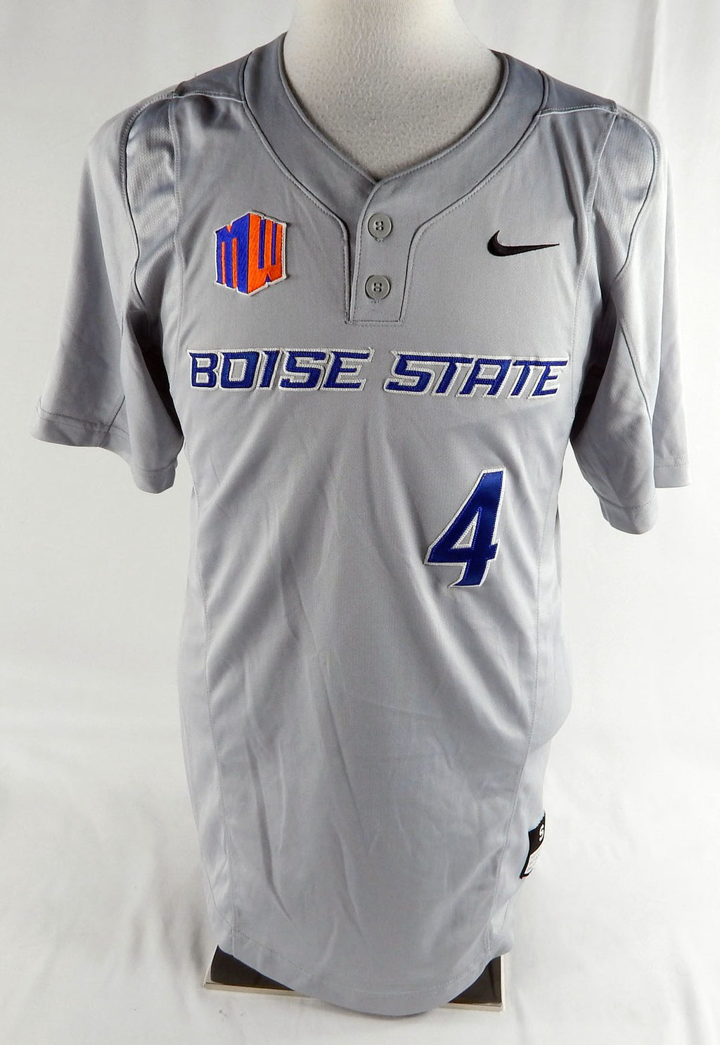 2016 Boise State Broncos #4 Game Used Grey Jersey Softball S 087