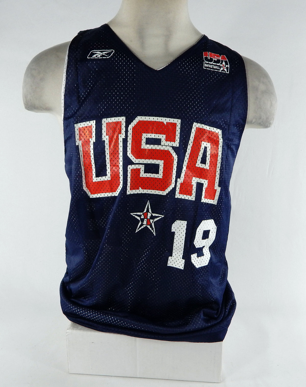 2000s Team USA Basketball Game Issued Navy Practice Jersey M DP70542