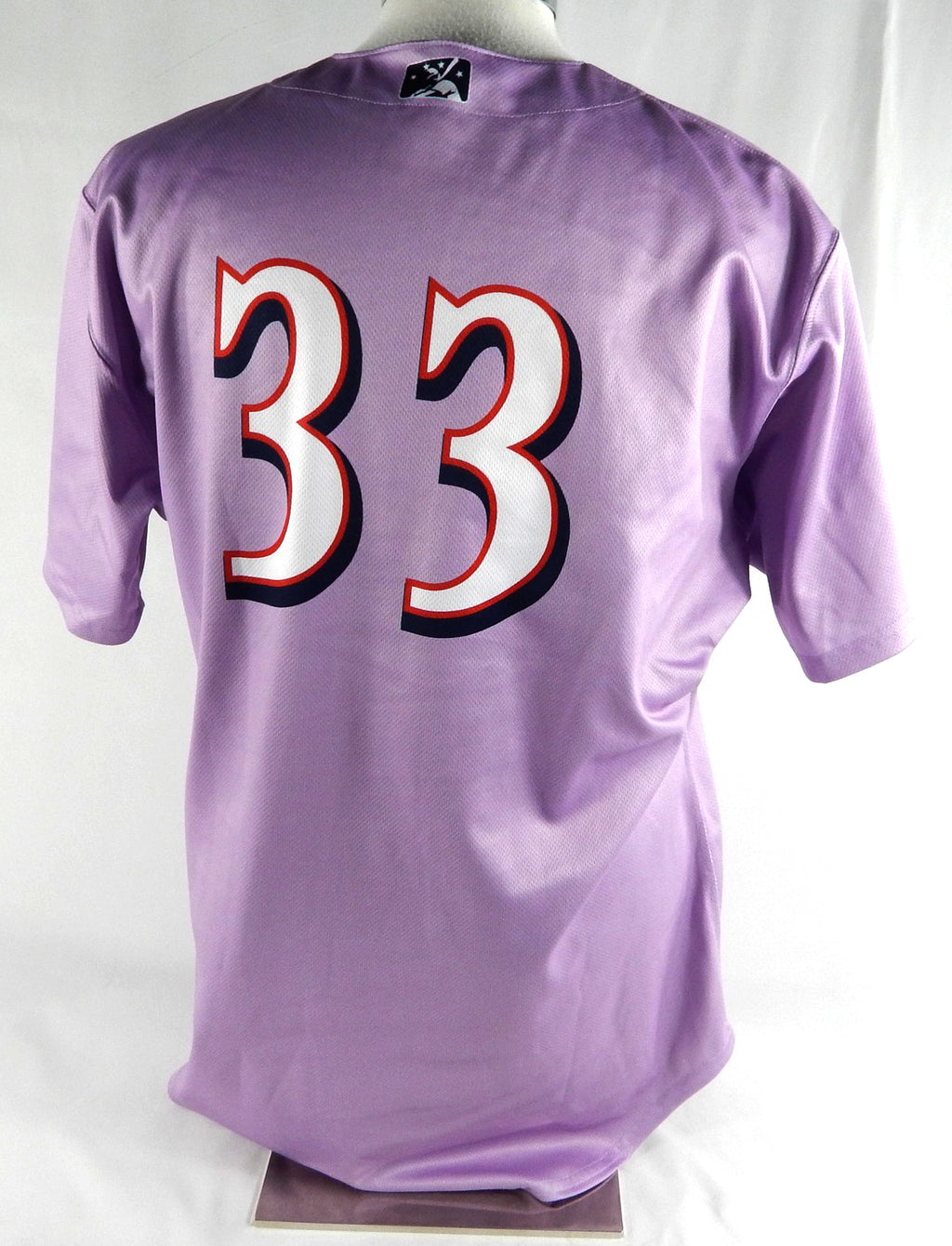 2019 Clearwater Threshers #33 Game Issued Pos Used Purple Jersey Strike Out 46 4 Pic2