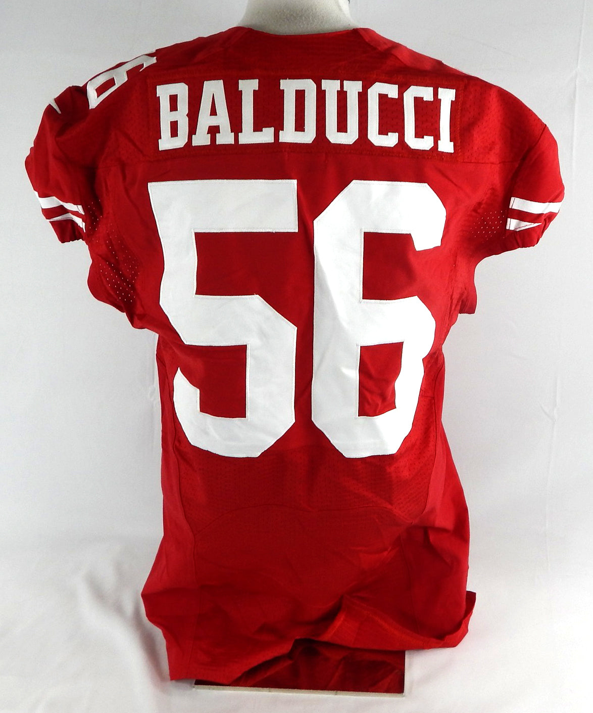 2013 San Francisco 49ers Alex Balducci #56 Game Used Red Jersey 70th P 46 860 Pic2