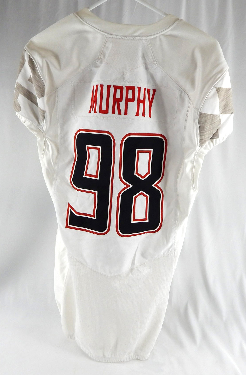 2014 Maryland Terrapins Clarence Murphy #98 Game Used White Jersey 44 590 Pic2