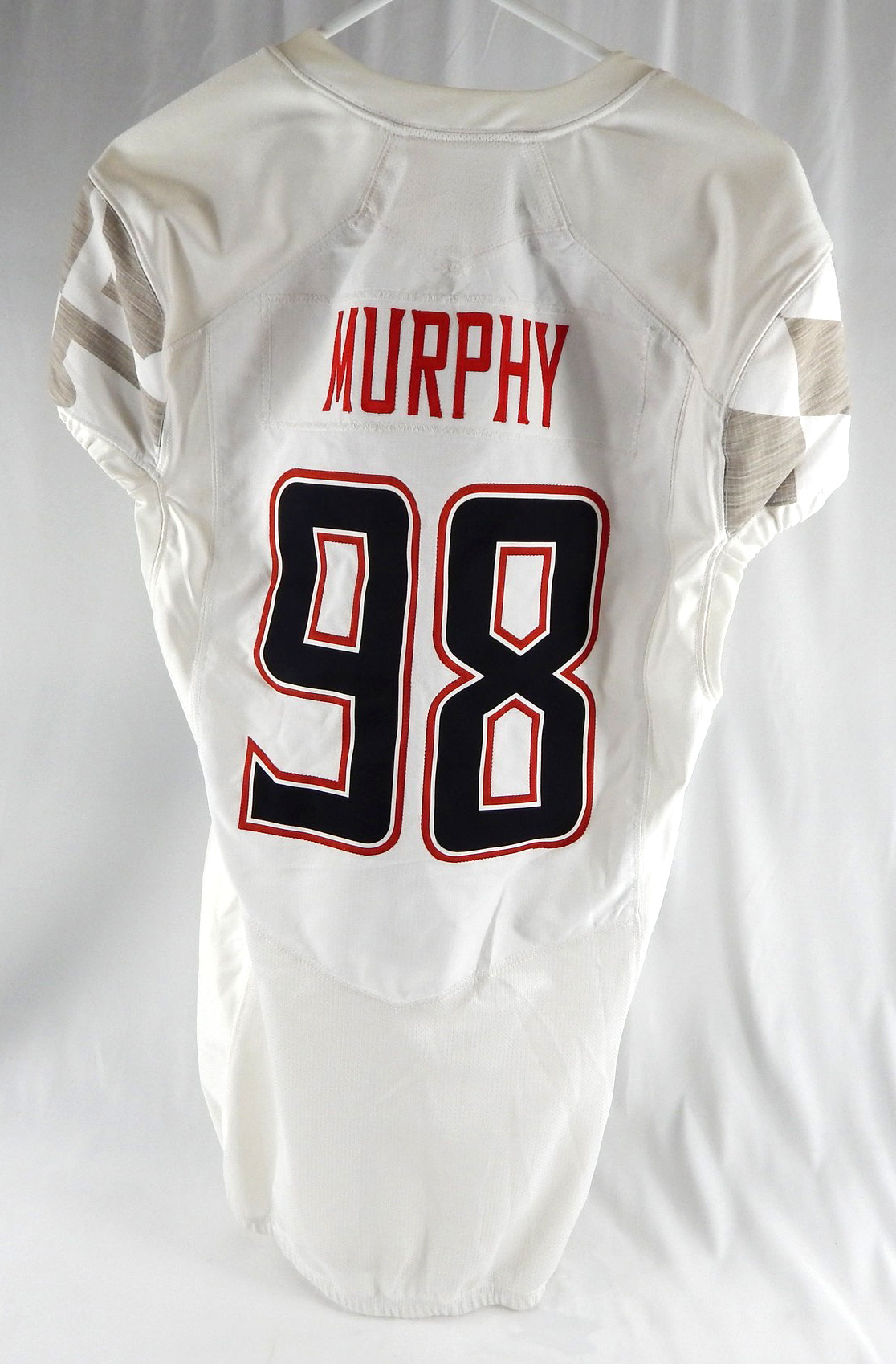 2014 Maryland Terrapins Clarence Murphy #98 Game Used White Jersey 44 590 Pic2