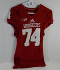 Indiana Hoosiers #74 Game Used Red Jersey Nameplate Removed DP14114