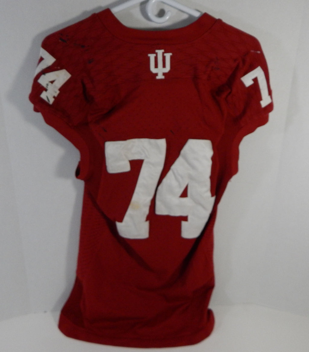 Indiana Hoosiers #74 Game Used Red Jersey Nameplate Removed DP14114 Pic2