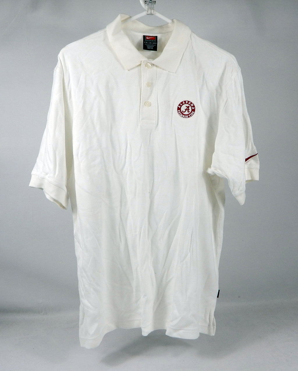 2000s Alabama Crimson Tide Team Issued White Polo Shirt Womens 56325 YM 926S