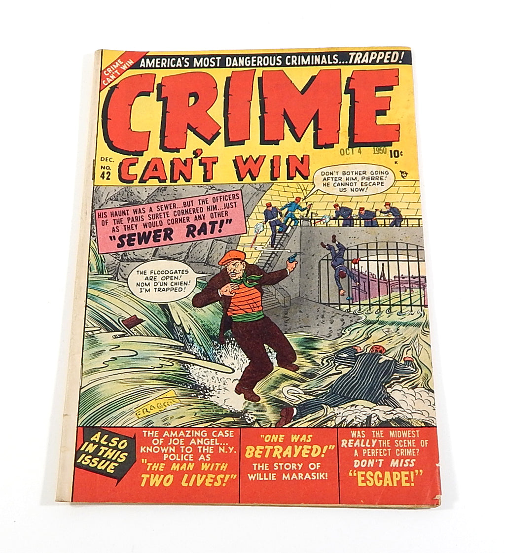 Crime Can't Win #42 Golden Age Pre-Code Comic 1950 Atlas Marvel Stan Lee