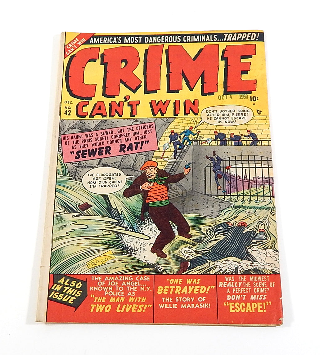 Crime Can't Win #42 Golden Age Pre-Code Comic 1950 Atlas Marvel Stan Lee