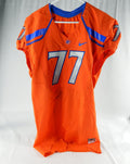 2012-17 Boise State Broncos #77 Game Issued Orange Jersey Football 48+4 590