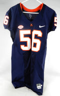 2015-17 Virginia Cavaliers #56 Game Used Navy Jersey NP R 42 078