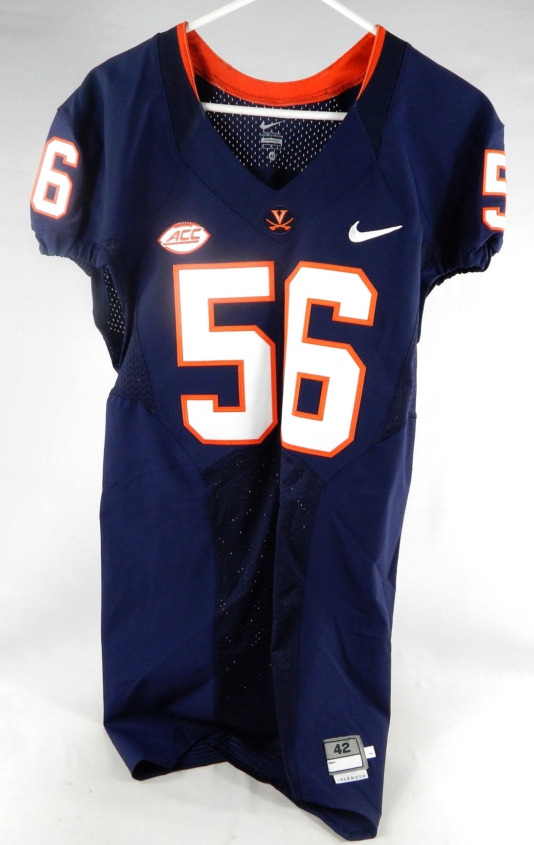 2015-17 Virginia Cavaliers #56 Game Used Navy Jersey NP R 42 078
