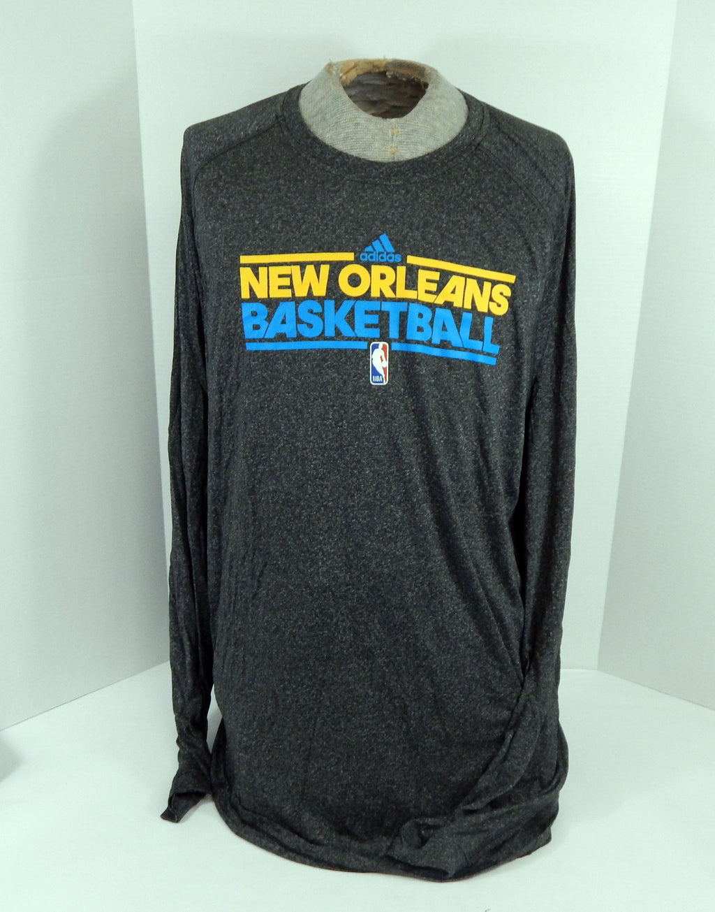 2012-13 New Orleans Hornets Team Issued Grey Long Sleeve Training Shirt 2XL 0