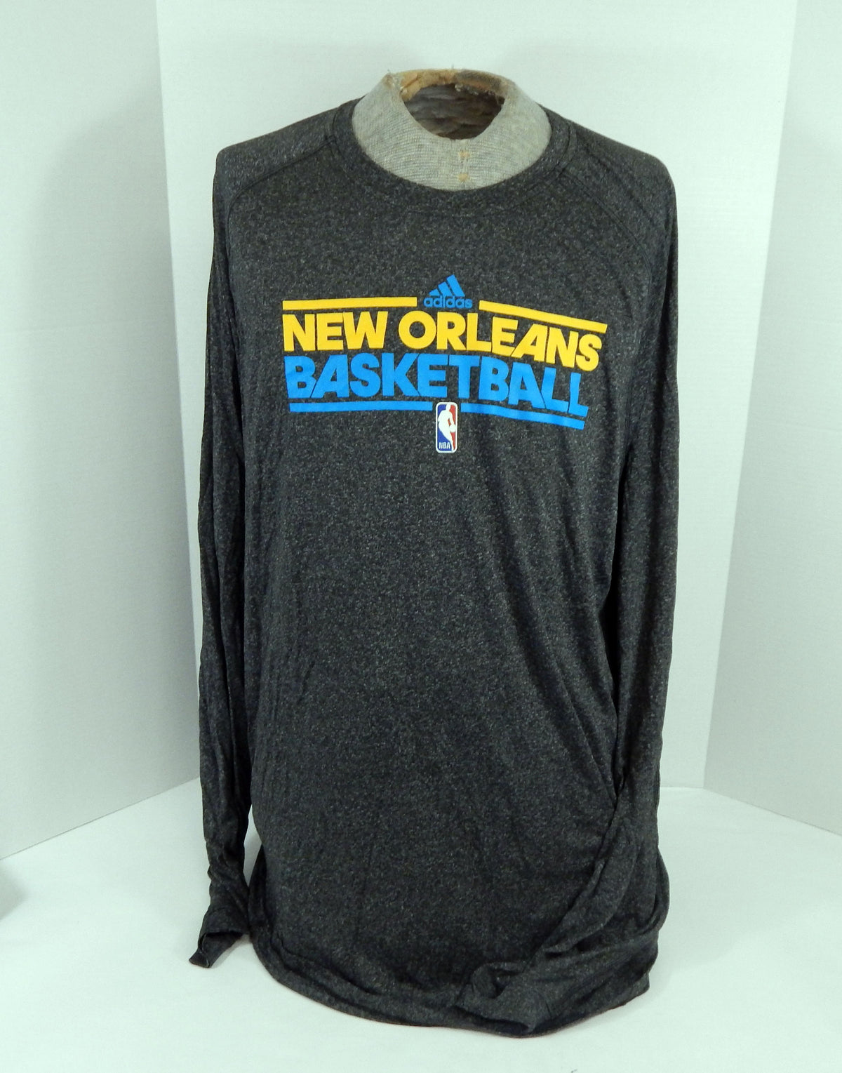 2012-13 New Orleans Hornets Team Issued Grey Long Sleeve Training Shirt 2XL 0