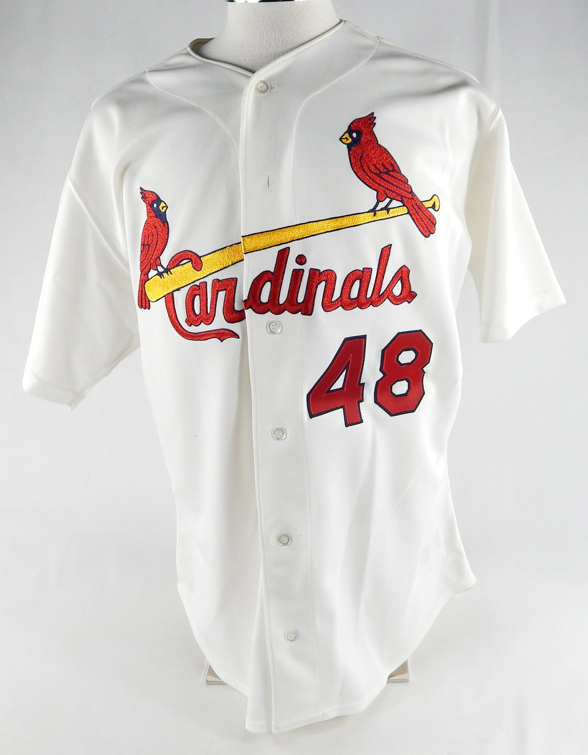 1999 St. Louis Cardinals Mike Matthews #48 Game Issued White Jersey 48 457