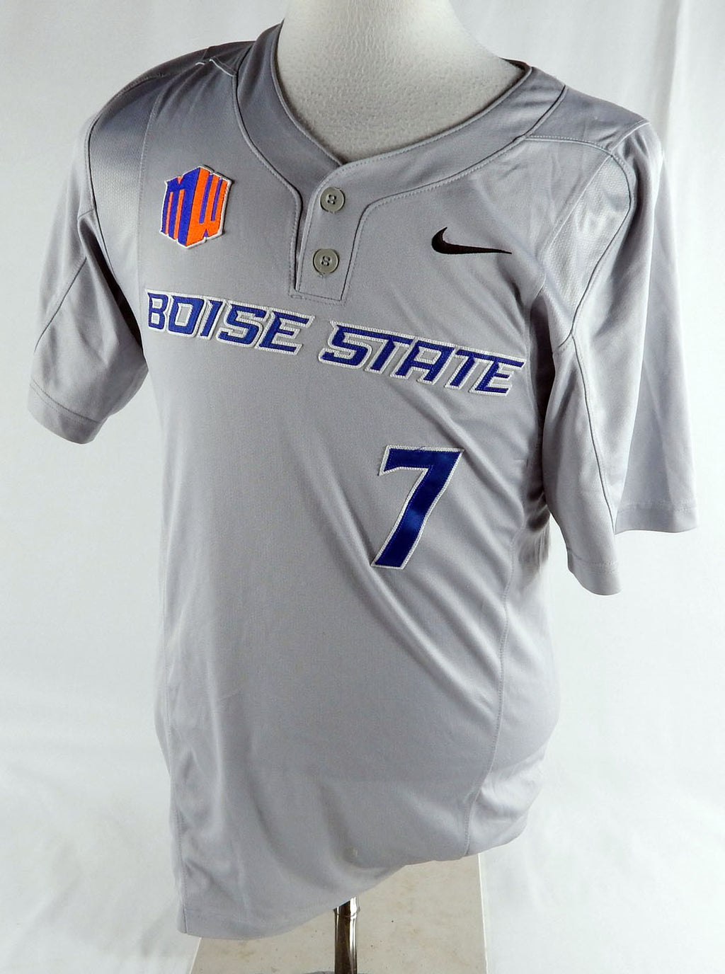 2016 Boise State Broncos #7 Game Used Grey Jersey Softball S 090