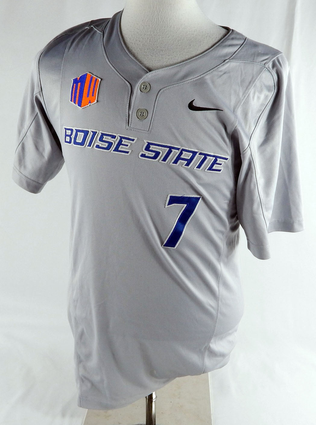 2016 Boise State Broncos #7 Game Used Grey Jersey Softball S 090