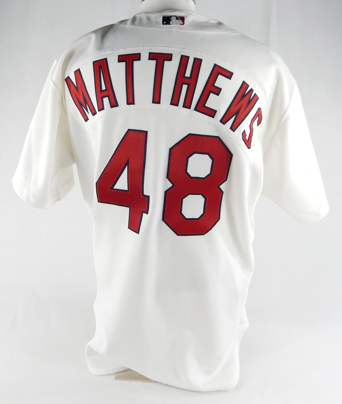 1999 St. Louis Cardinals Mike Matthews #48 Game Issued White Jersey 48 457 Pic2