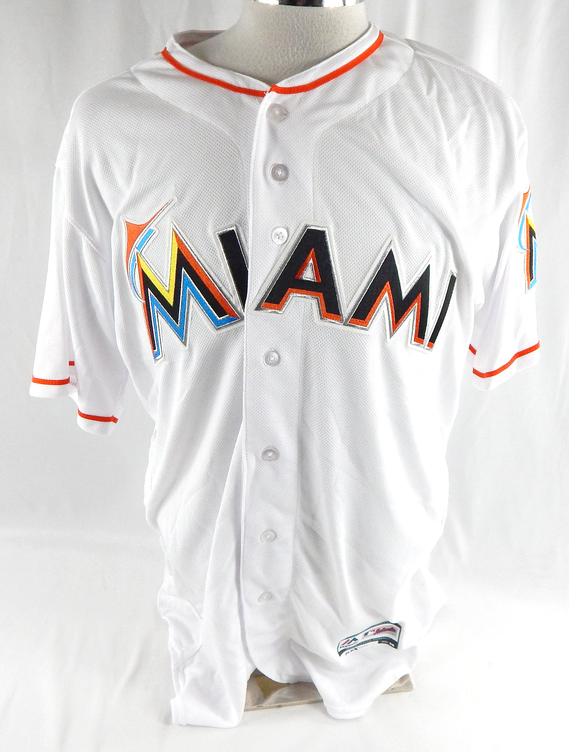 2012-18 Miami Marlins Blank Game Issued White Jersey 48 DP113059