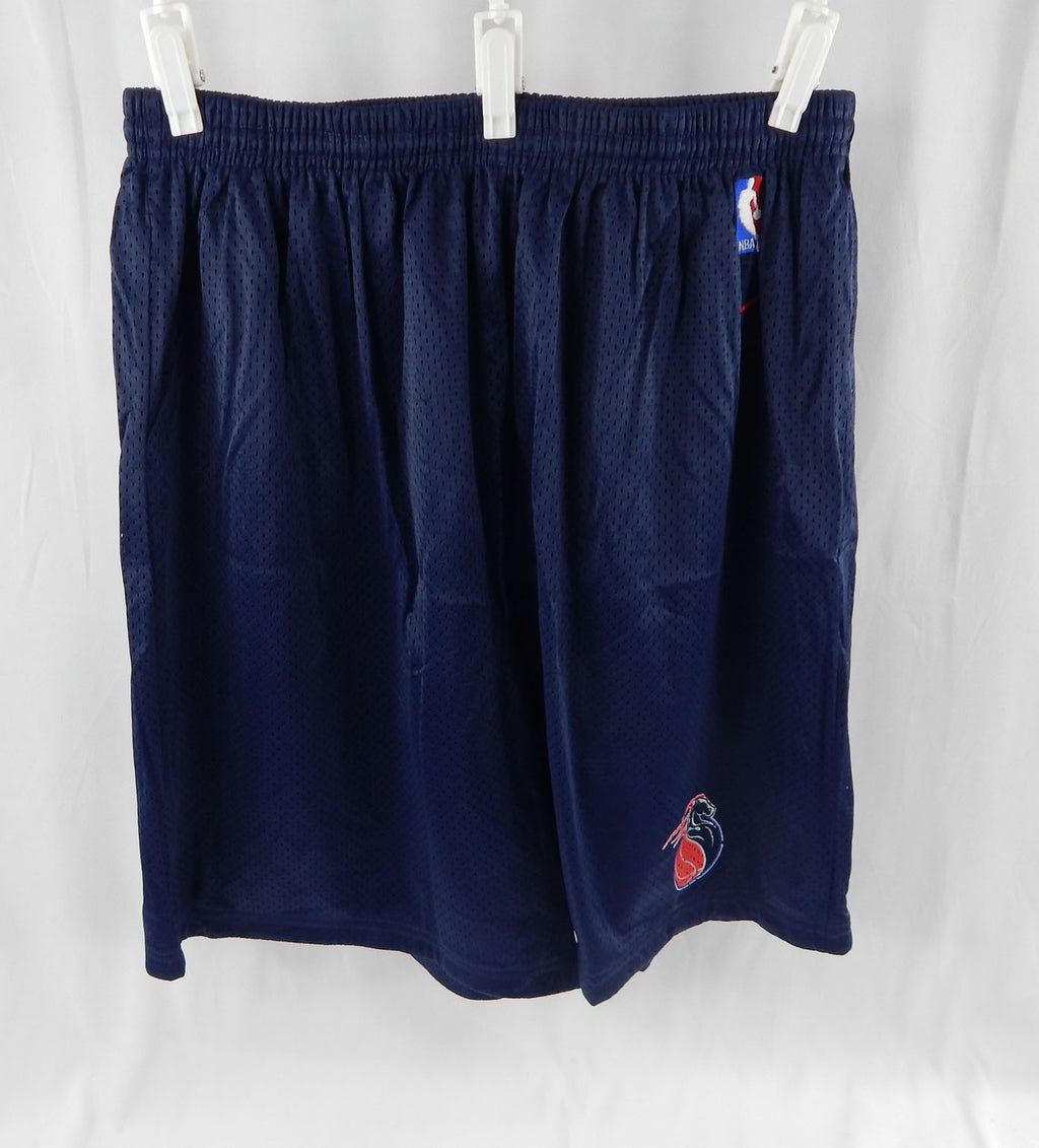1997-04 Detroit Pistons Game Issued Navy Training Shorts 3XL 298