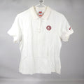 2000s Alabama Crimson Tide Team Issued White Polo Shirt Womens 56328 YS 4-6 9S
