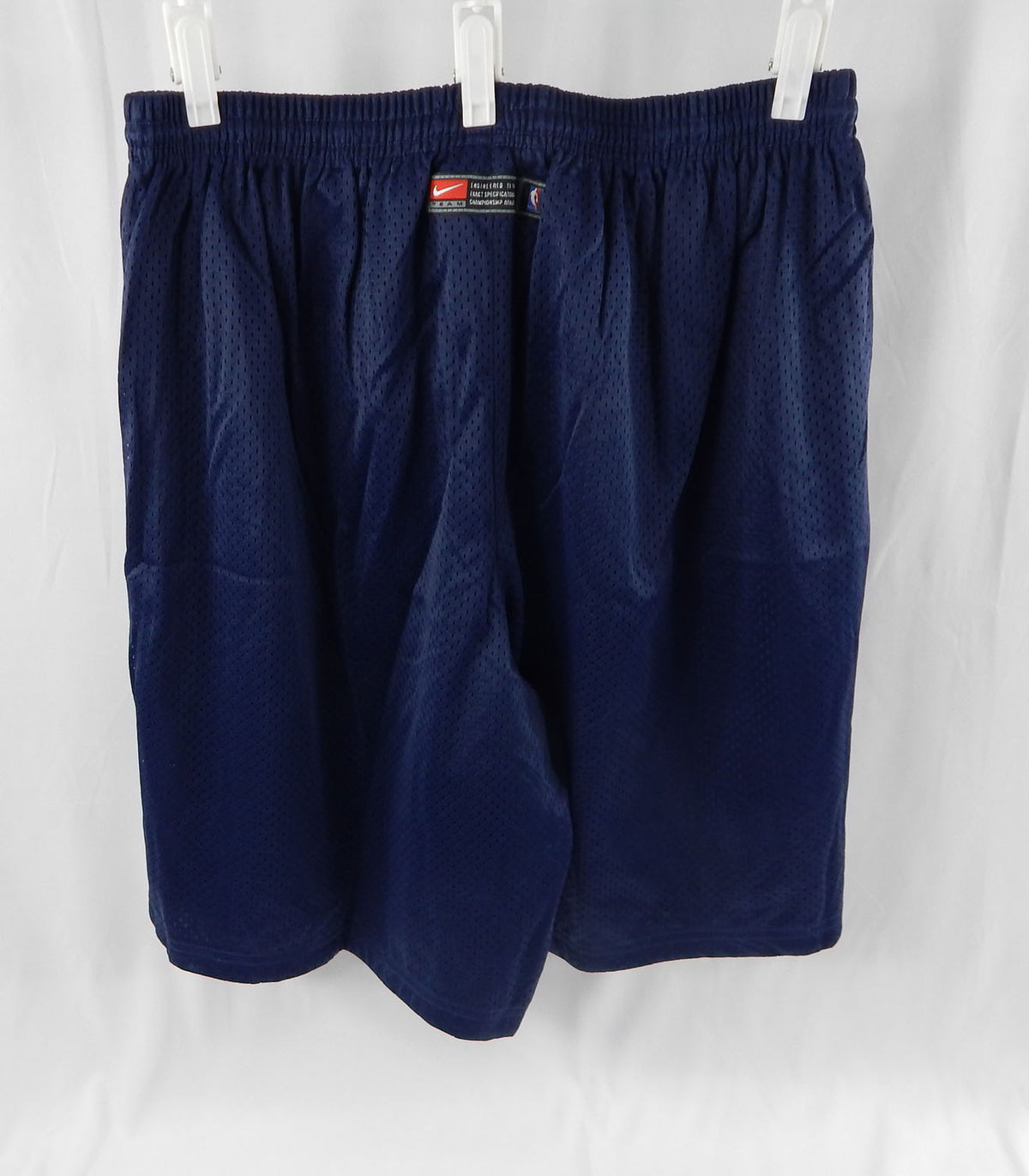 1997-04 Detroit Pistons Game Issued Navy Training Shorts 3XL 298 Pic2