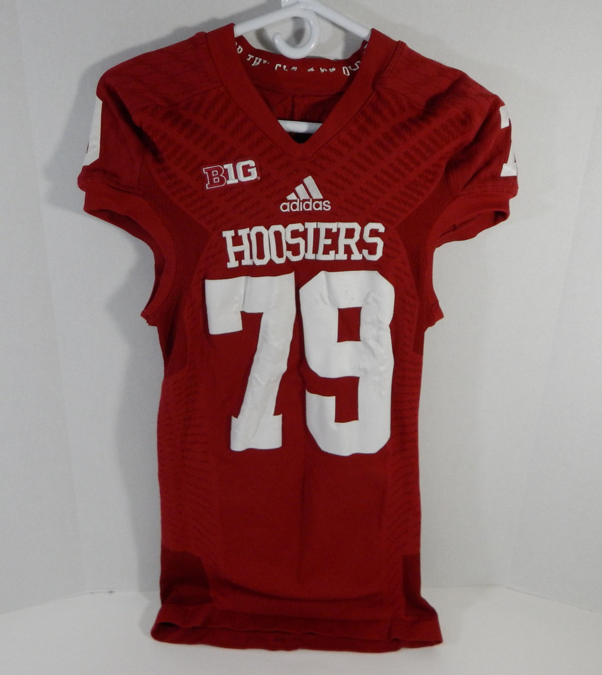 Indiana Hoosiers #79 Game Used Red Jersey Nameplate Removed DP14116