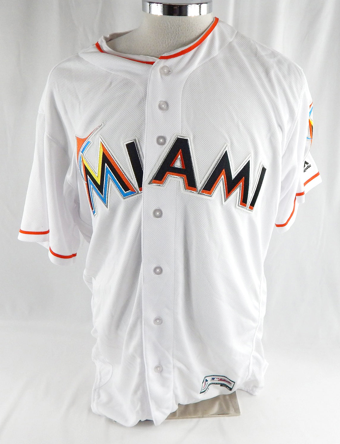 2012-18 Miami Marlins Blank Game Issued White Jersey 48 DP113060