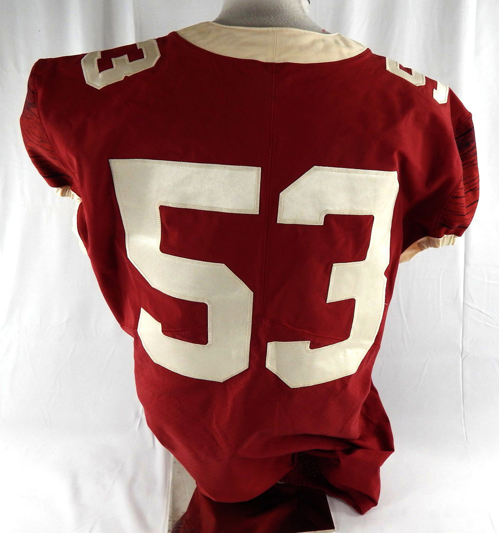 2018 Oklahoma Sooners #53 Game Used Crimson Red Jersey Alt NP Rem 50 239 Pic2