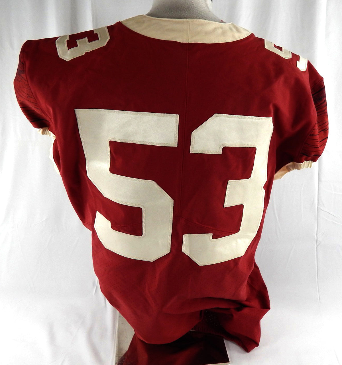 2018 Oklahoma Sooners #53 Game Used Crimson Red Jersey Alt NP Rem 50 239 Pic2