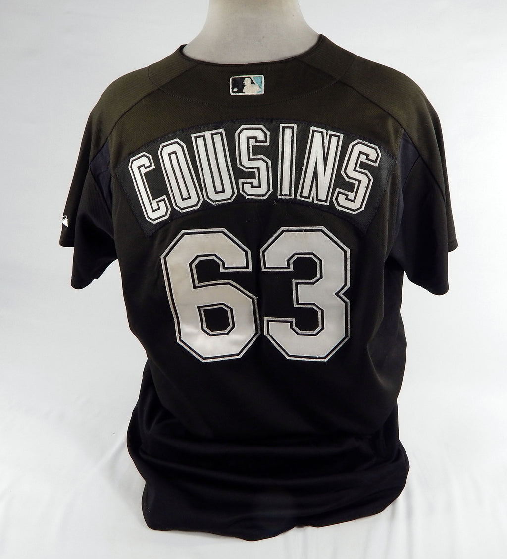 2003-06 Florida Marlins Cousins #63 Game Used Black Jersey ST BP XL DP72321