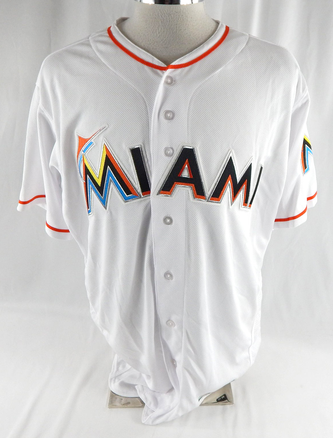 2012-18 Miami Marlins Blank Game Issued White Jersey 48 DP113061