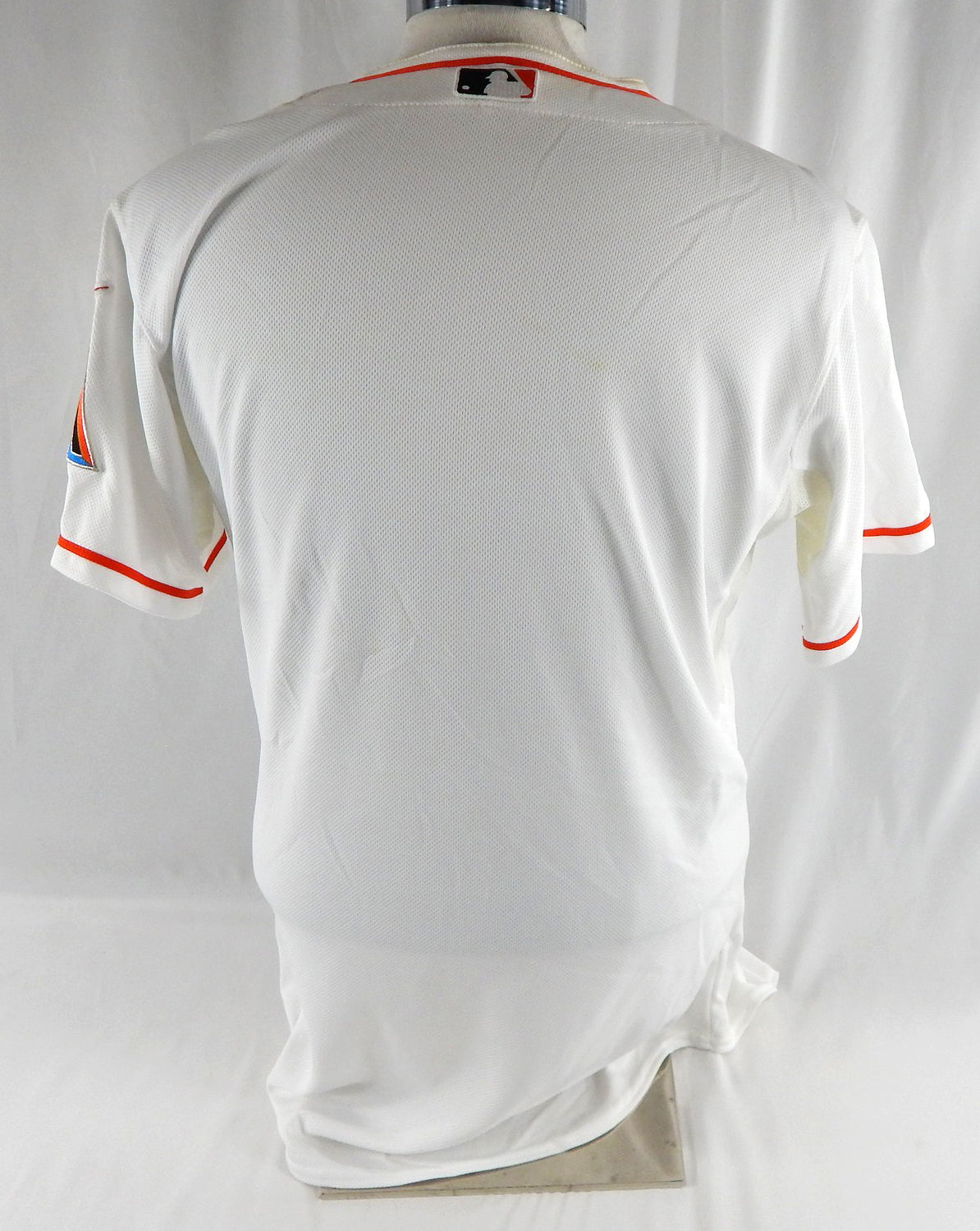 2012-18 Miami Marlins Blank Game Issued White Jersey 42 DP113062 Pic2