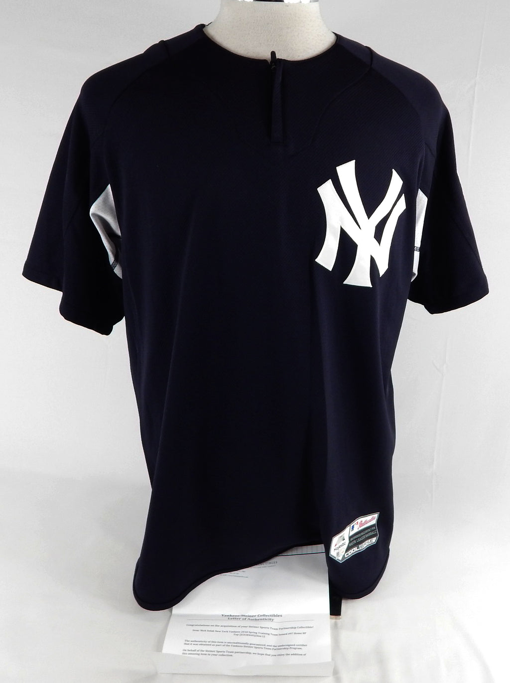 2018 New York Yankees Nick Solak #97 Game Issued  Used Navy Pullover Jersey L 1