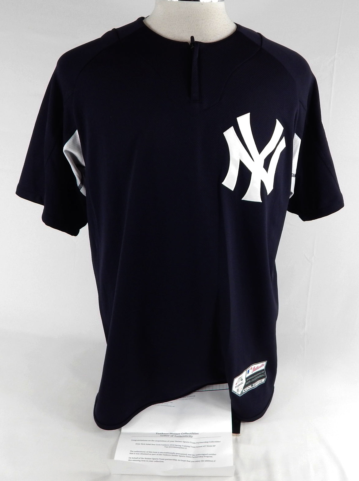 2018 New York Yankees Nick Solak #97 Game Issued  Used Navy Pullover Jersey L 1