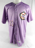 2019 Clearwater Threshers Grant Dyer #22 Game Issued Pos Used Purple Jersey 4