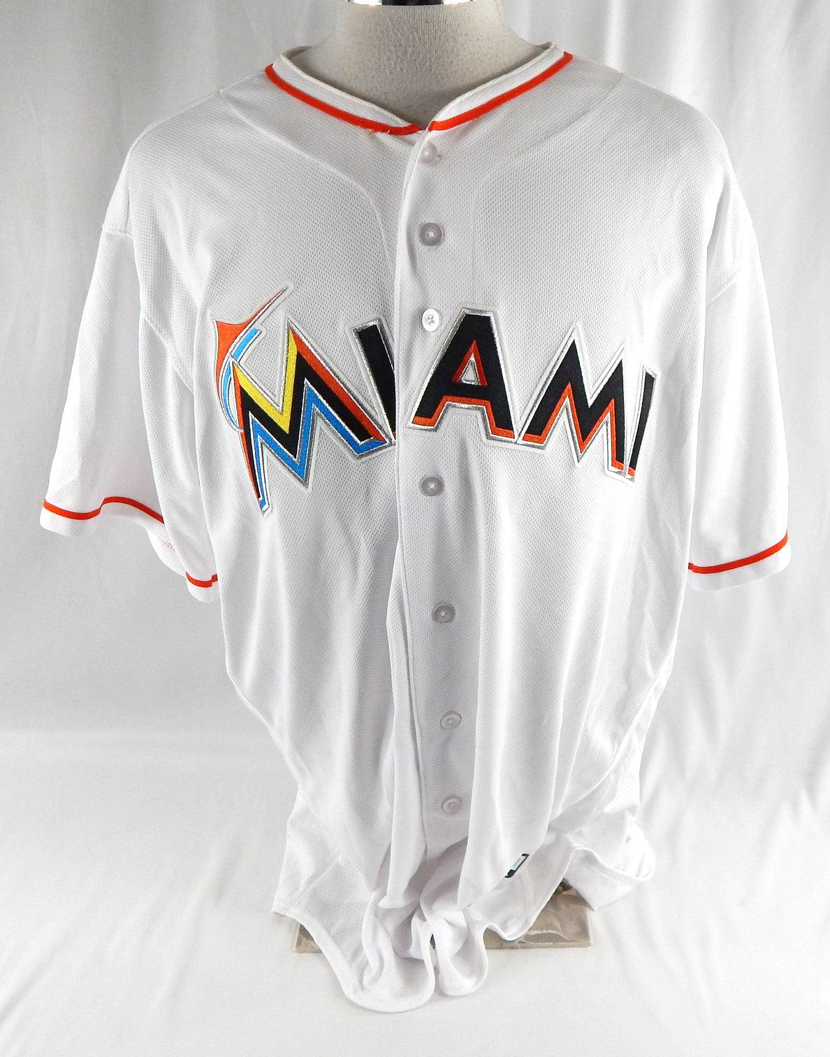 2012-18 Miami Marlins Blank Game Issued White Jersey 50 DP113063