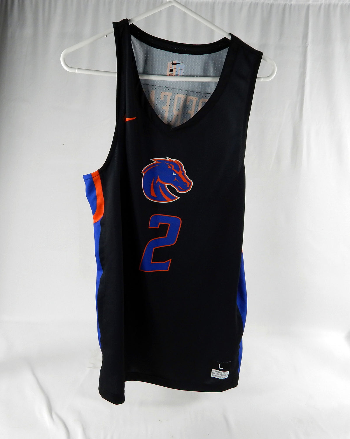 2015-16 Boise State Broncos #2 Game Issued Black Jersey Basketball L 599