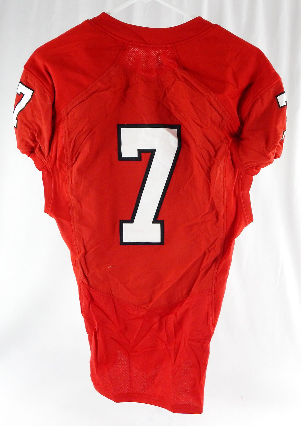 2019 Texas Tech Red Raiders #7 Game Used Red Jersey Equality Patch Football44 9 Pic2
