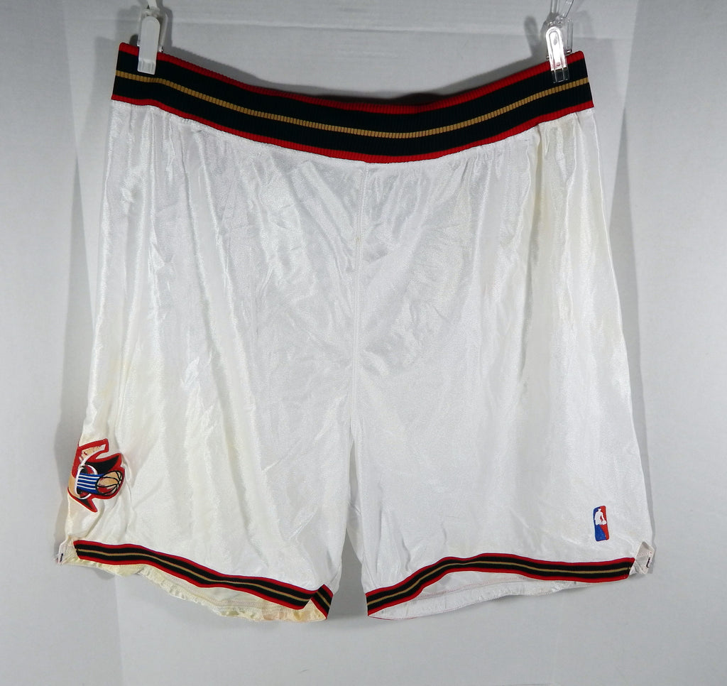 2000s Philadelphia 76ers #44 Game Used White Pants 48+2+1 DP68201