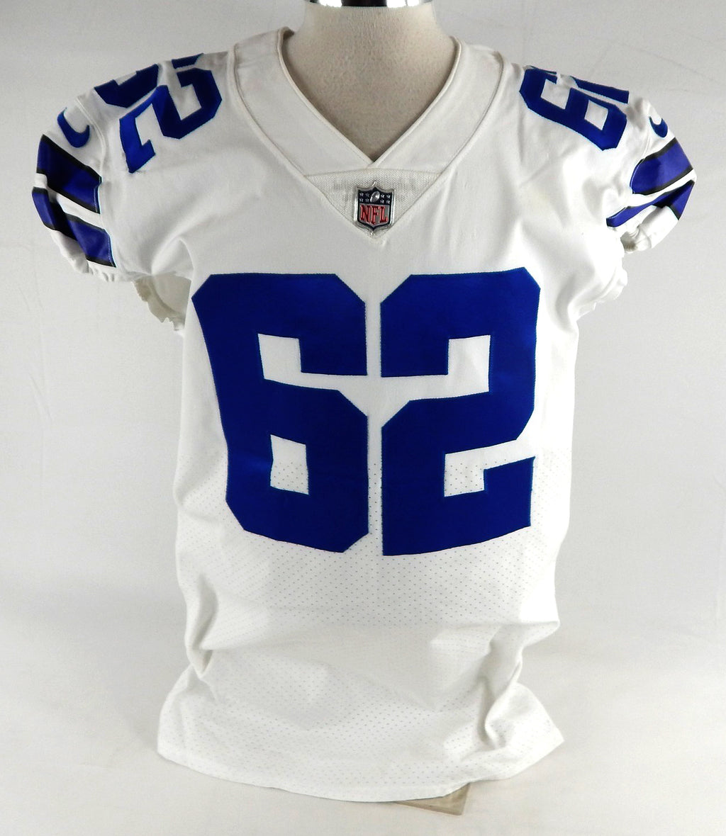 2019 Dallas Cowboys Marcus Henry #62 Game Used White Jersey 46 807
