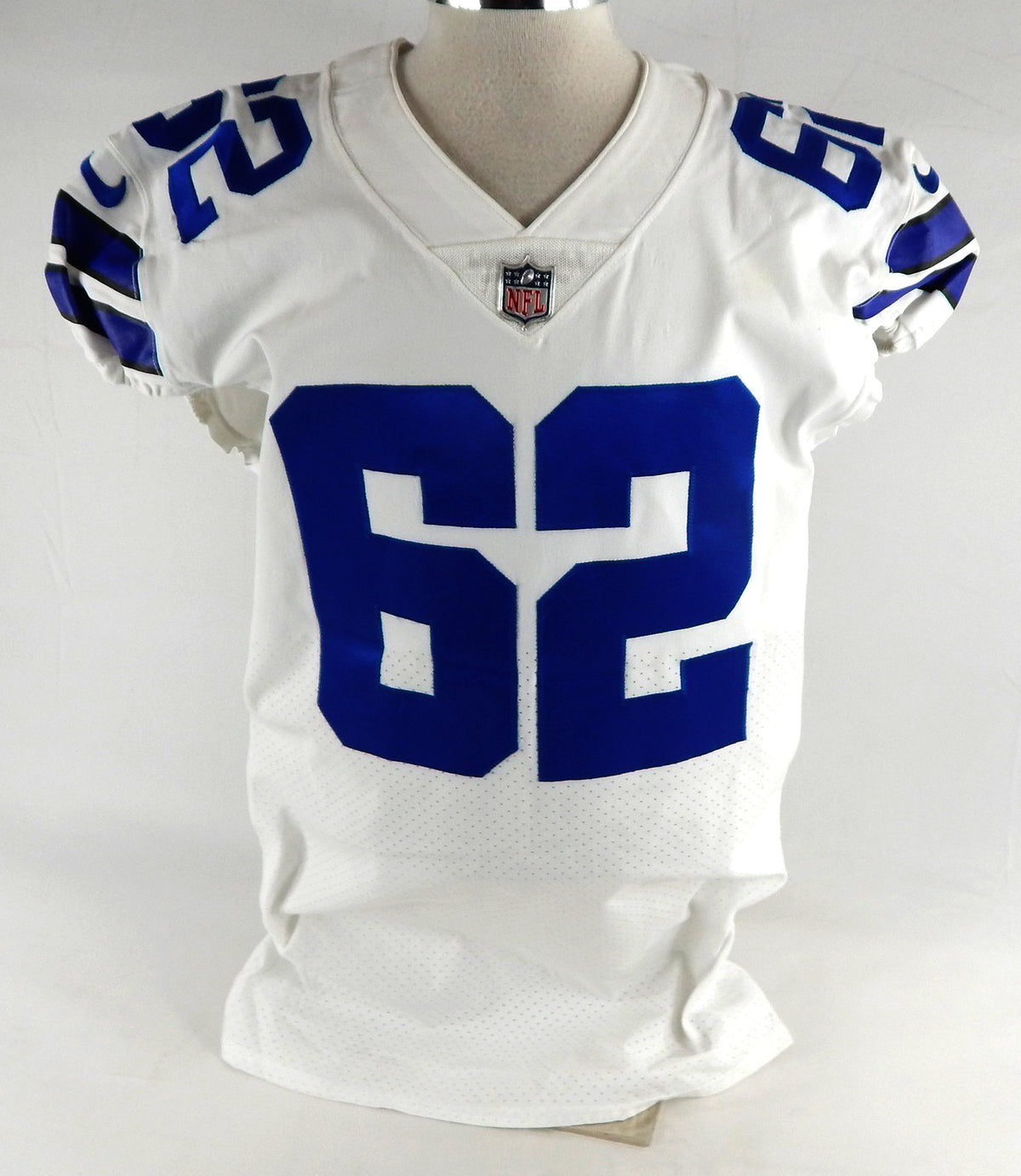 2019 Dallas Cowboys Marcus Henry #62 Game Used White Jersey 46 807
